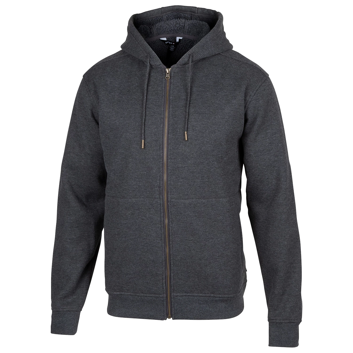 Swiss Alps Men's Full Zip Waffle Knit Hoodie 3 Swiss Alps Men's Full Zip Waffle Knit Hoodie