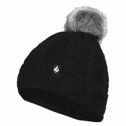 Heat Holders Women's Cable Knit Roll Pom Beanie