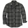 Carhartt Men's Loose Fit Heavyweight Flannel Long-Sleeve Plaid Shirt -Big 5 Sporting Goods store 4200 14724 5439 385 zoom 02