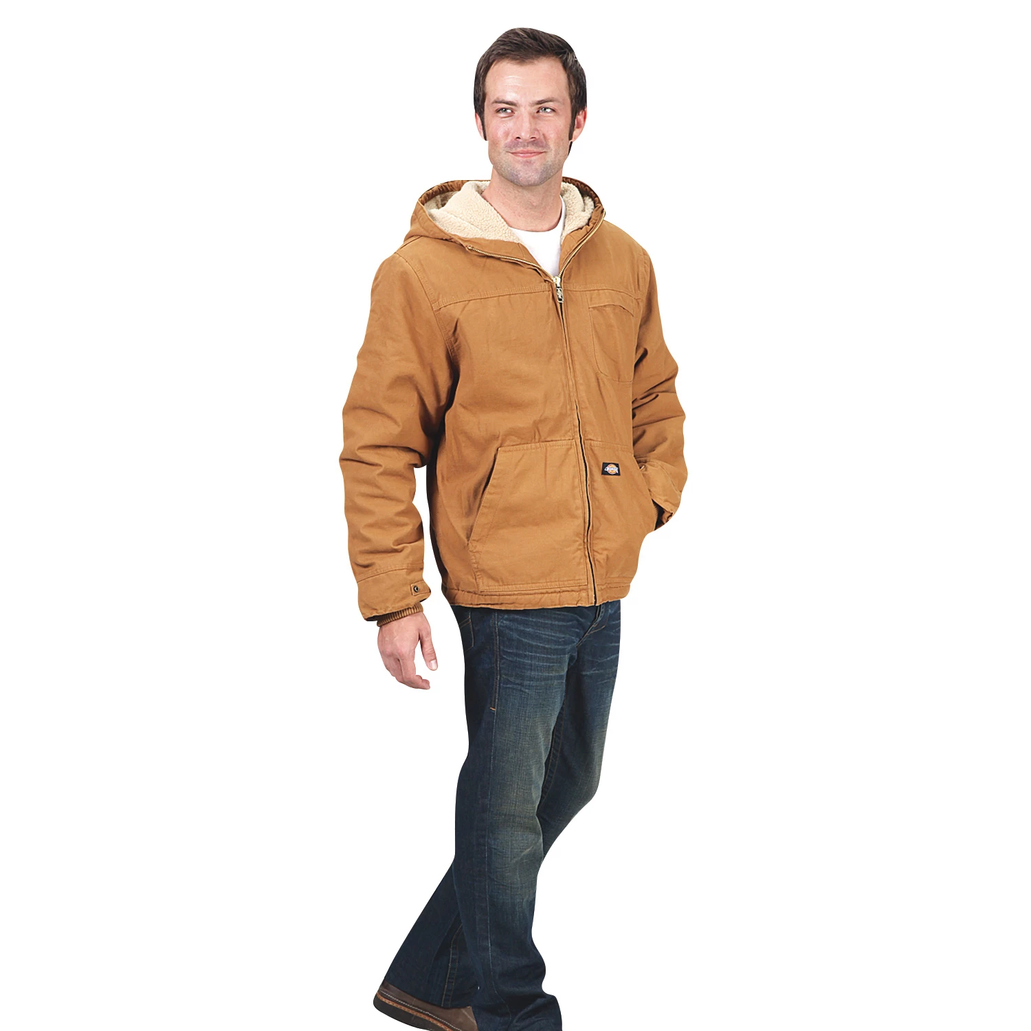 Dickies Men's Sanded-Duck Sherpa-Lined Hooded Jacket 4 Dickies Men's Sanded-Duck Sherpa-Lined Hooded Jacket - Image 2