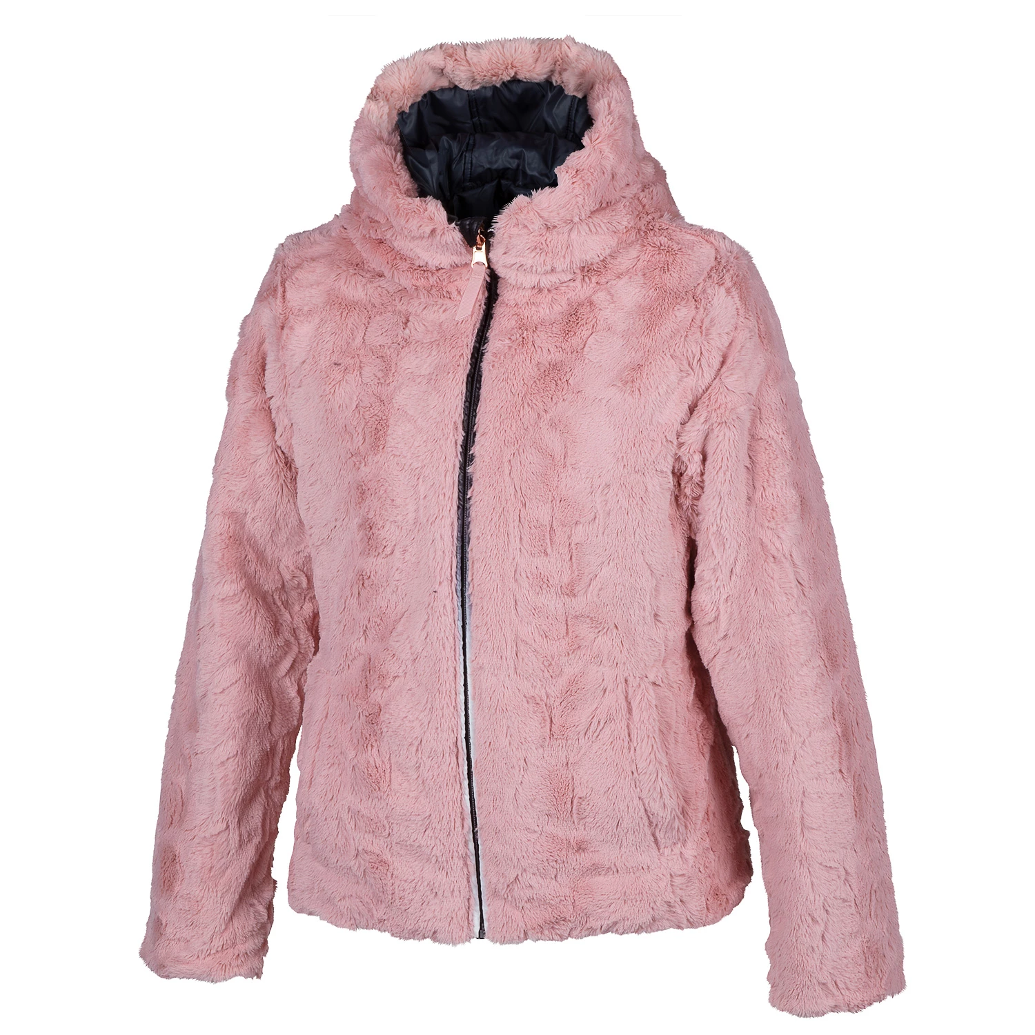Pacific Trail Girls' Reversible To Faux Fur Tie-Dye Hooded Jacket 4 Pacific Trail Girls' Reversible To Faux Fur Tie-Dye Hooded Jacket - Image 2