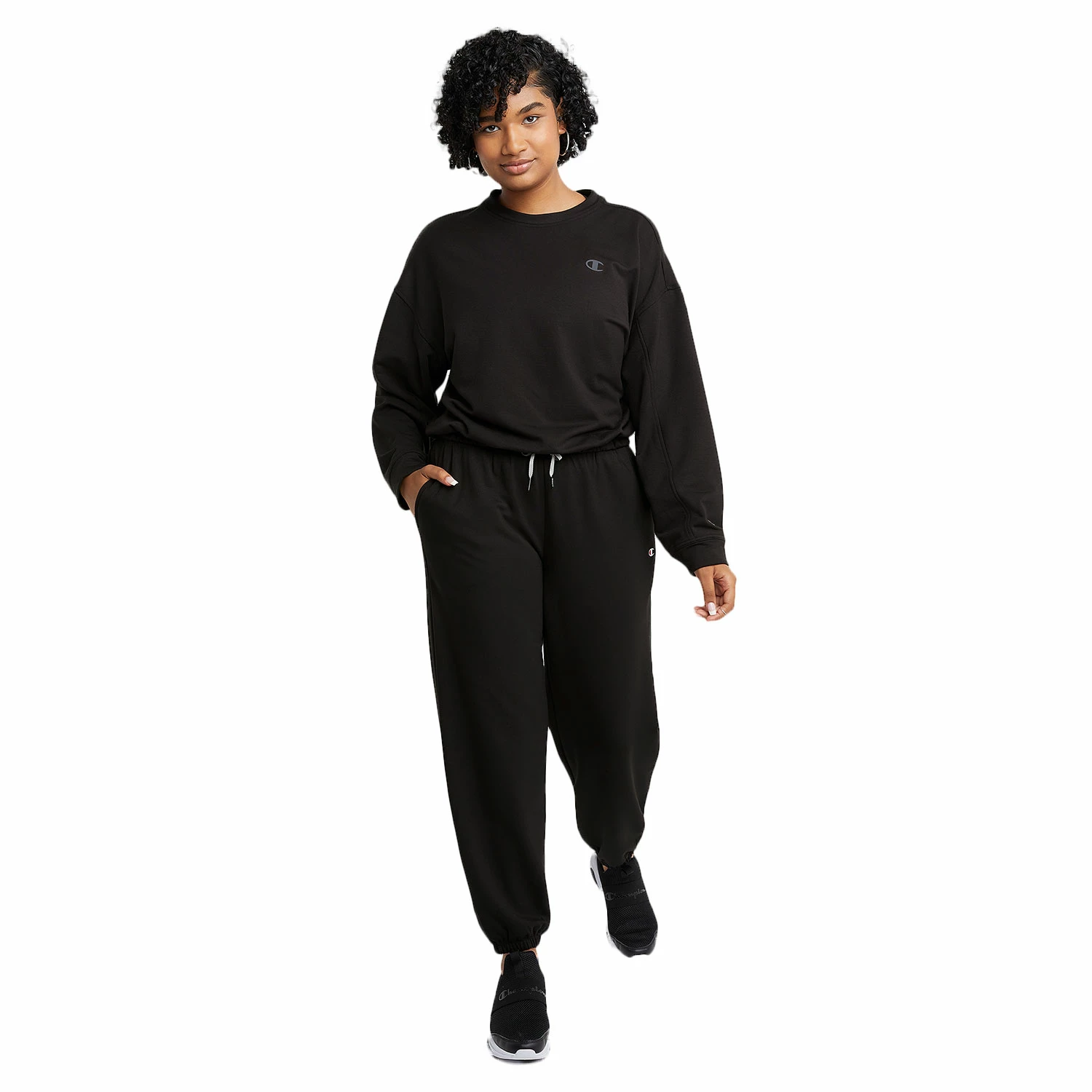 Champion Women's Soft Touch Long-Sleeve Crew Fleece Top 5 Champion Women's Soft Touch Long-Sleeve Crew Fleece Top - Image 3