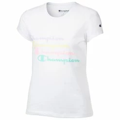 Champion Girls' Stair Stack Script Short-Sleeve Tee
