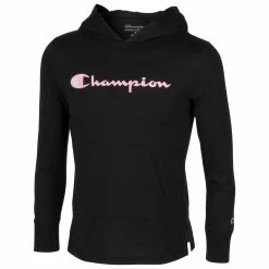 Champion Girls' Classic Script Hooded Jersey Tee