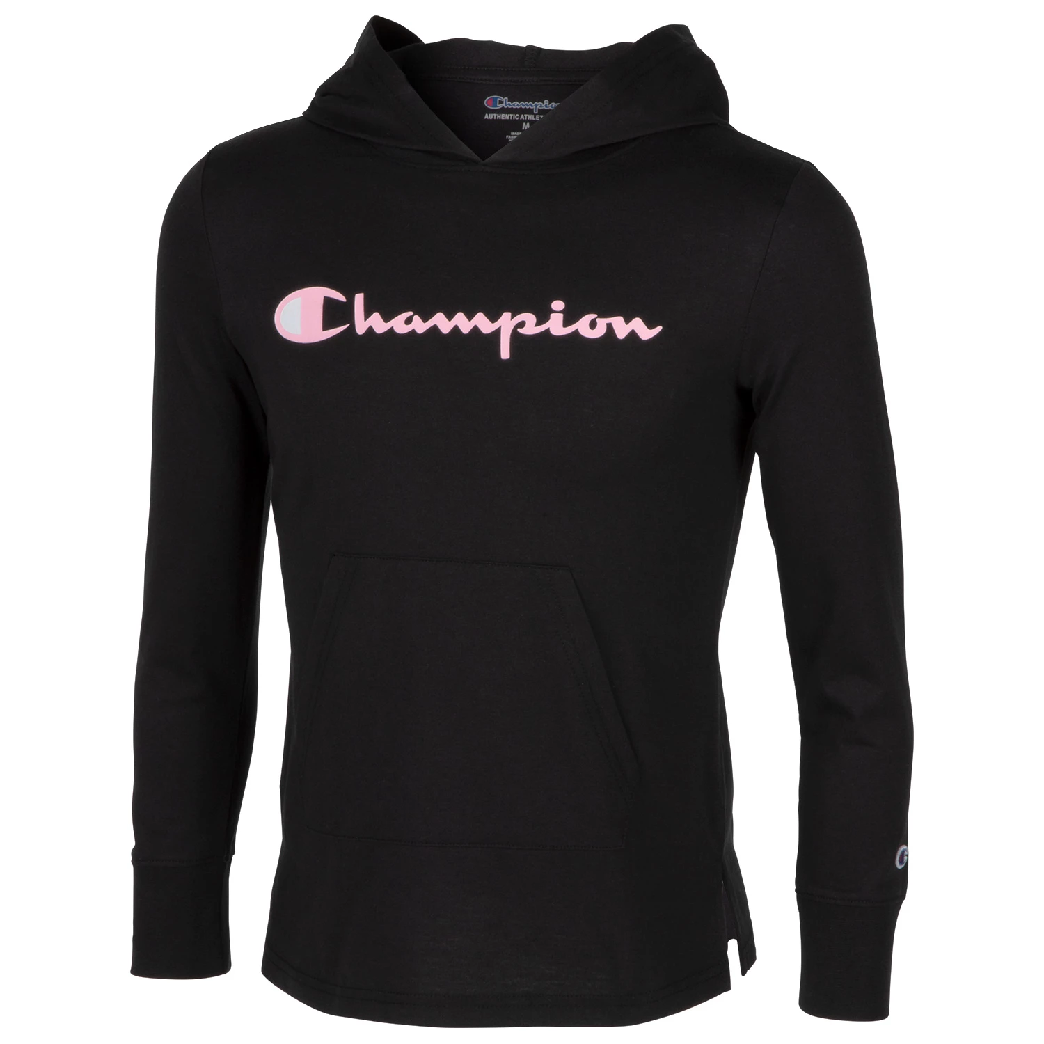 Champion Girls' Classic Script Hooded Jersey Tee 3 Champion Girls' Classic Script Hooded Jersey Tee